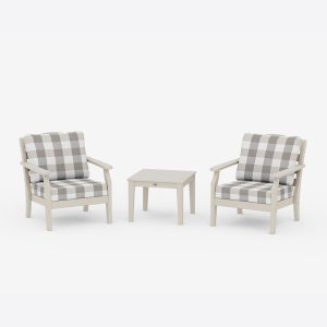 Savannah 3-Piece Deep Seating Set in Buffalo Plaid