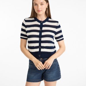 Blue & White SS Cardigan