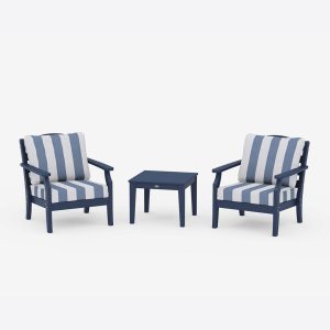 Savannah 3-Piece Deep Seating Set in Cabana Stripe