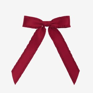 Ruffle Edge Bow Barette