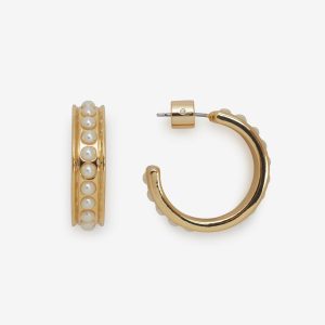 Pearl Studded Hoops