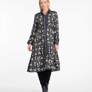 Beverly Midi Dress in Wallpaper Floral