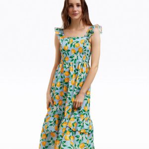 Carrie Midi Dress in Lemon Blossom