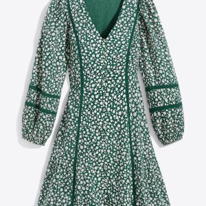 Gwen Long-Sleeve Dress in Gauzy Cotton