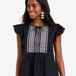 Ana Top in Embroidered Cotton