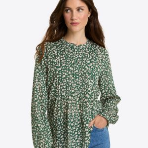 Evangaline Long Sleeve Top in Gauzy Cotton