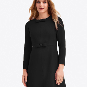 Long-Sleeve Sadie Shift Dress in Ponte