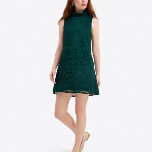 Lindsay Sleeveless Shift Dress in Lace