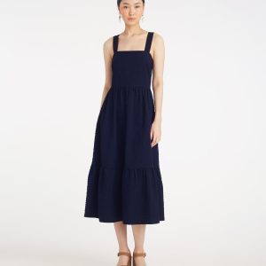Blake Midi Dress in Seersucker