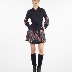 Ellie Shirtdress in Moonlit Blooms