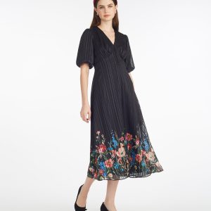 Maisy Midi Dress in Moonlit Blooms