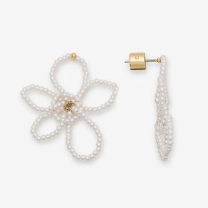Pearl Flower Knot Earring