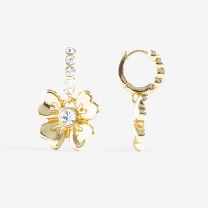 Lucky Clover Hoop Earrings