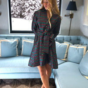 Layla Mini Shirtdress in Plaid