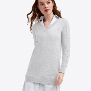 Collared Combo Sweaterdress