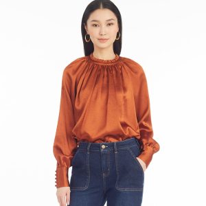 Long-Sleeve Top in Gingerbread