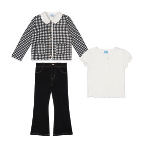 Girls' Top, Pant And Jacket Set